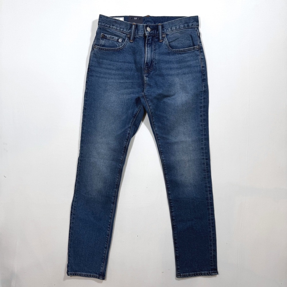 Gap GapFlex Slim Straight Jeans‎ Medium Wash Denim Men 28x30 Casual Everyday NWT